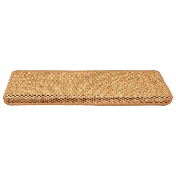 vidaXL Selvklebende trappematter sisal-utseende 15 stk 65x21x4 oransje