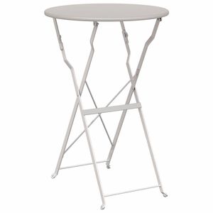 vidaXL Bistrobord Beige &Oslash; 50 x 71 cm Pulverlakkert st&aring;l