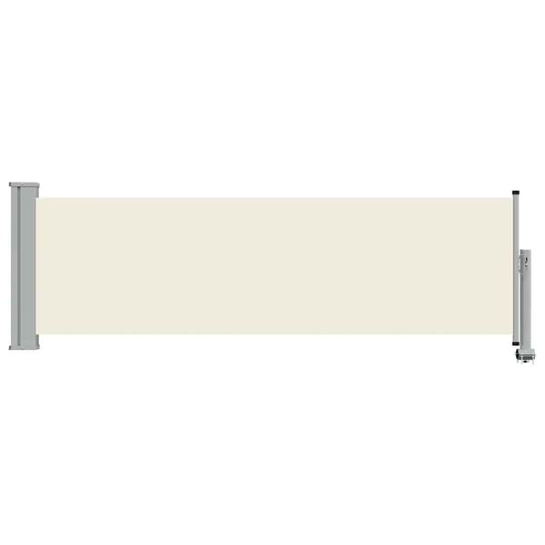 vidaXL Uttrekkbar sidemarkise 80x300 cm kremhvit