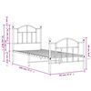 vidaXL Sengeramme i metall med hode- og fotgavl svart 90x190 cm