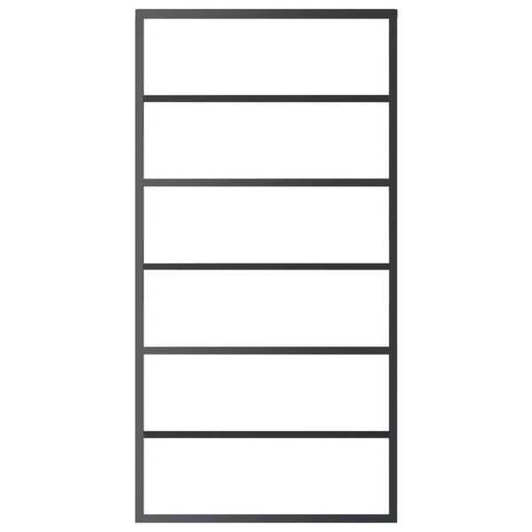 vidaXL Skyvedør med monteringssett 102x205 cm ESG glass og aluminium