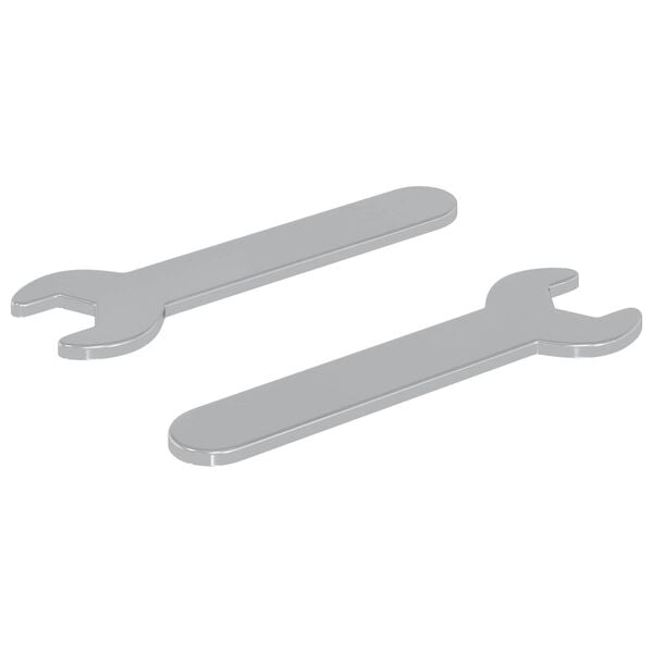 vidaXL Skiften&oslash;kkel 2 pcs s&oslash;lv 10 mm Jern