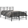 vidaXL Sengeramme i metall med hode- og fotgavl svart 120x200 cm