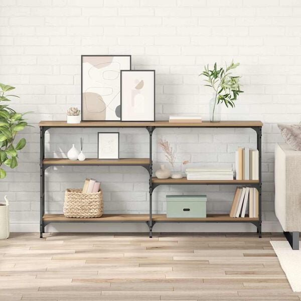 vidaXL Konsollbord Artisan Eik 150 x 29 x 76,5 cm Konstruert tre