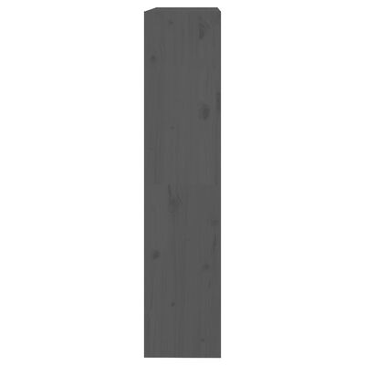 vidaXL Bokhylle/romdeler grå 80x30x135,5 cm heltre furu