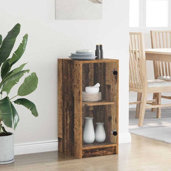 vidaXL Serviesskap Gammelt tre 35 x 37 x 76 cm Konstruert tre