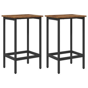 vidaXL Barstol 2 stk. Gammelt tre 40 x 32 x 64 cm Konstruert tre