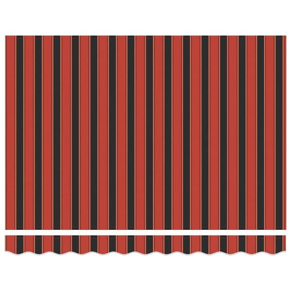 vidaXL Uttrekkbar markise oransje og brun 3x2,5 m stoff og aluminium