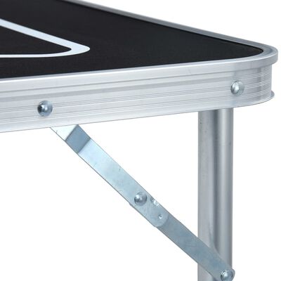 vidaXL Foldbart ølpongbord 240 cm svart