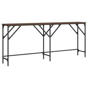 vidaXL Konsollbord brun eik 180x29x75 cm konstruert tre