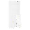 vidaXL Highboard hvit 69,5x34x180 cm konstruert tre