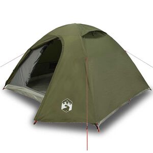vidaXL Kuppeltelt for camping 3 personer olivengr&oslash;nn vanntett