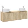 vidaXL Baderomsskapsett 3 stk. Sonoma eik 49,5 x 44,5 x 66 cm