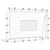 vidaXL Footballnett med stoppnett hvit og svart 184x61x123 cm st&aring;l PE