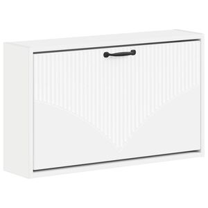 vidaXL Vegghengt skoskap HOORN 71 x 17 x 43 cm Konstruert tre Hvit
