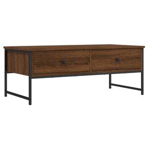vidaXL Salongbord brun eik 101x49x39,5 cm konstruert tre