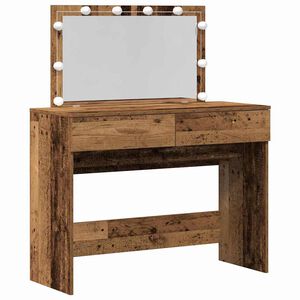 vidaXL Sminkebord Gammelt tre 100 x 40 x 120 cm Konstruert tre