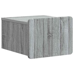 vidaXL Vegghengt Nattbord Gr&aring; sonoma 33 x 34,5 x 24 cm Konstruert tre