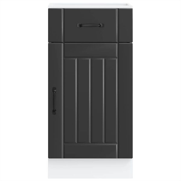 vidaXL Kj&oslash;kken underskap Lucca svart konstruert tre