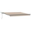 vidaXL Uttrekkbar markise Beige 400 &times; 350 cm Polyester