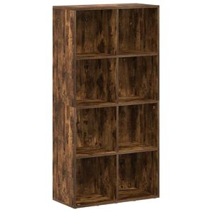 vidaXL Bokhylle/skjenk r&oslash;kt eik 66x30x130 cm konstruert tre