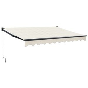 vidaXL Uttrekkbar markise kremhvit 3x2,5 m stoff og aluminium