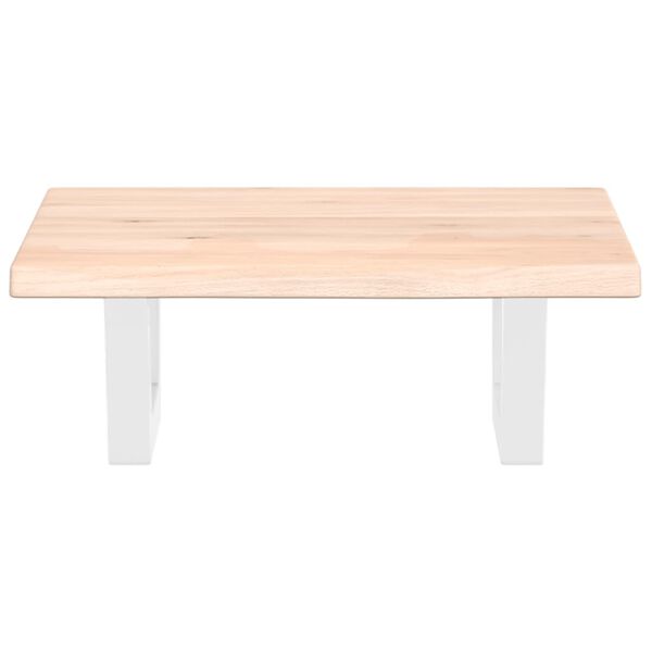 vidaXL Servanthylle veggmontert stål og heltre eik