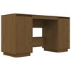 vidaXL Skrivebord honningbrun 140x50x75 cm heltre furu