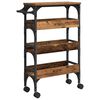 vidaXL Kj&oslash;kkenvogn Gamle tre 53 x 20 x 76 cm Konstruert tre