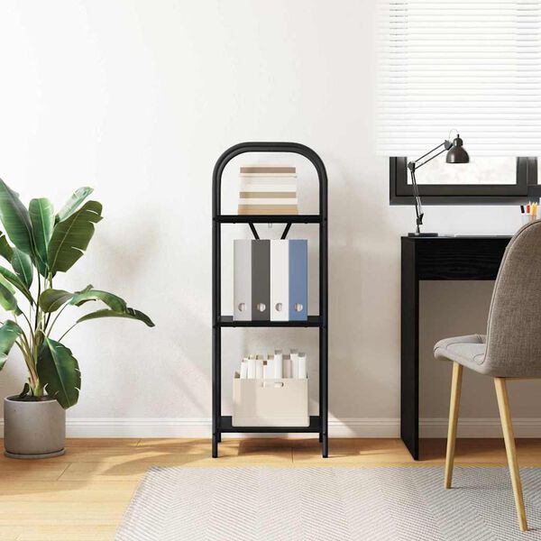 vidaXL Bokhylle Svart Eik 40 x 30 x 109 cm Konstruert tre