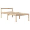 vidaXL Seng med bokhylle uten madrass 100x200 cm heltre furu