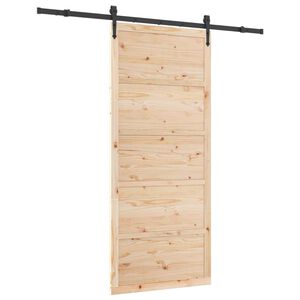 vidaXL Skyved&oslash;r 90 x 208 cm Heltre furu Naturlig