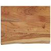 vidaXL Vegghylle 50x40x3,8 cm rektangul&aelig;r heltre akasie naturlig kant
