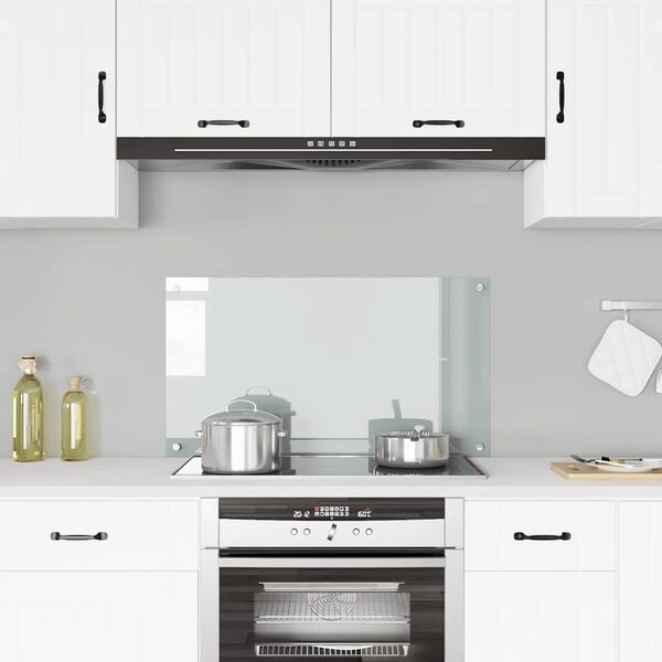 vidaXL Kjøkkenplate gjennomsiktig 90x50 cm herdet glass