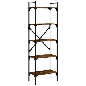 vidaXL Bokhylle 5 etasjer r&oslash;kt eik 56x31,5x174 cm konstruert tre