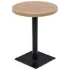 vidaXL Bistrobord MDF og stål rund 60x75 cm eikefarge