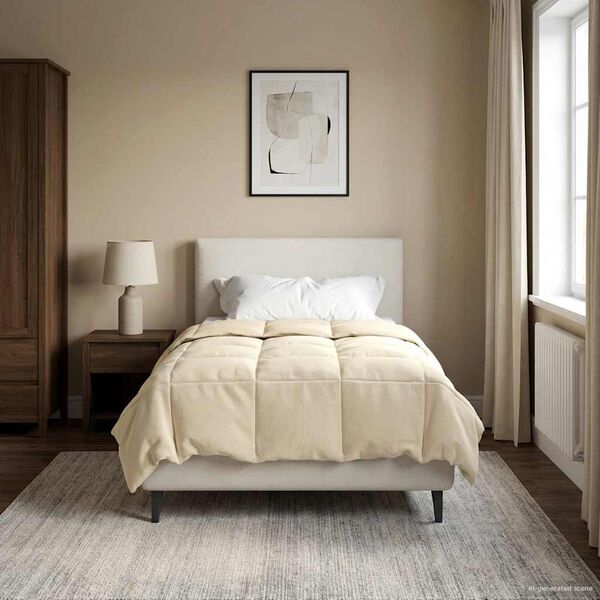 vidaXL Sommerdyne Quilted Krem 155 x 220 cm Mikrofiber