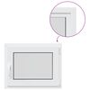 vidaXL Kjellervindu Intern Farge Hvit RISOR 70 x 50 cm