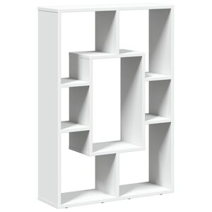 vidaXL Bokhylle hvit 63x20x90 cm konstruert tre