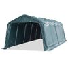 vidaXL Flyttbart kvegtelt PVC 550 g/m&sup2; 3,3x8 m m&oslash;rkegr&oslash;nn