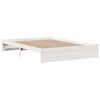 vidaXL Sengeramme med hodegavl hvit 120x190 cm heltre furu