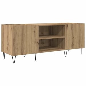 vidaXL Plateskap Artisan Eik 121 x 38 x 48 cm Ingeni&oslash;rtre og jern