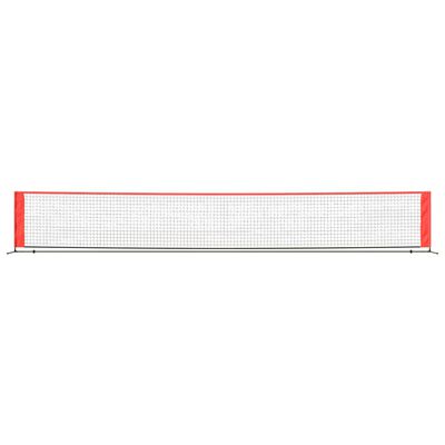 vidaXL Tennisnett svart og rød 600x100x87 cm polyester