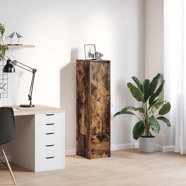 vidaXL Highboard røkt eik 29,5x34x119,5 cm konstruert tre