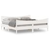 vidaXL Sengeramme uten madrass hvit 180x200 cm heltre furu