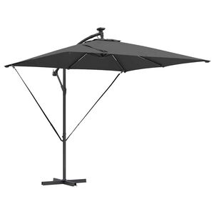 vidaXL Kantilever bananparasol Antrasitt 249 x 249 x 250 cm