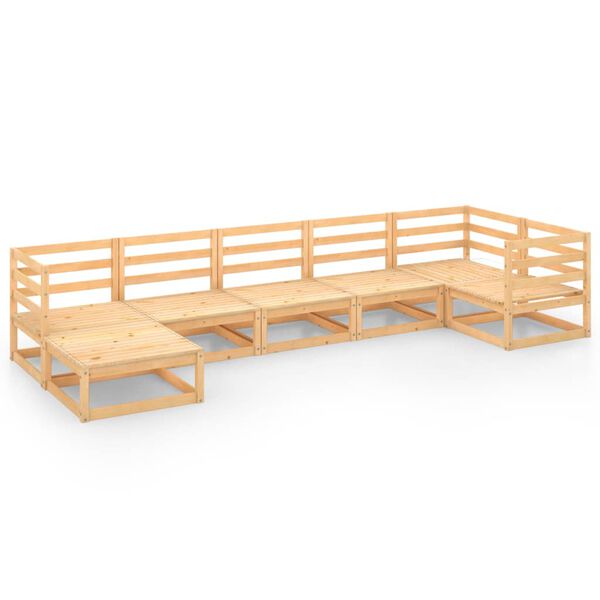 vidaXL Hagesofagruppe 7 deler heltre furu