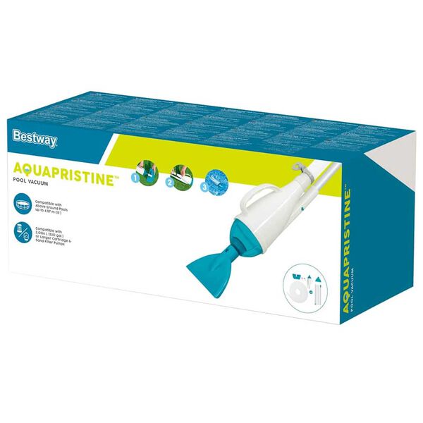 Best Way Bassengstøvsuger Blå og hvit 224 x 3 x 3 cm Plast