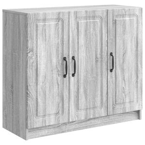 vidaXL Serviesskap Gr&aring; sonoma 89 x 34,5 x 77 cm Konstruert tre