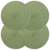 vidaXL Jute Placemets 4 stk. Olivengr&oslash;nn 100% Tossa Jute